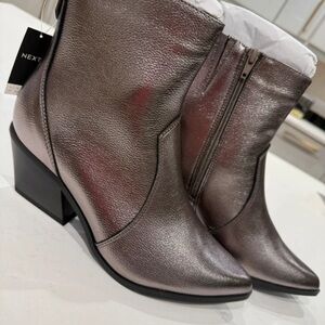 Next Metallic Ankle Boots